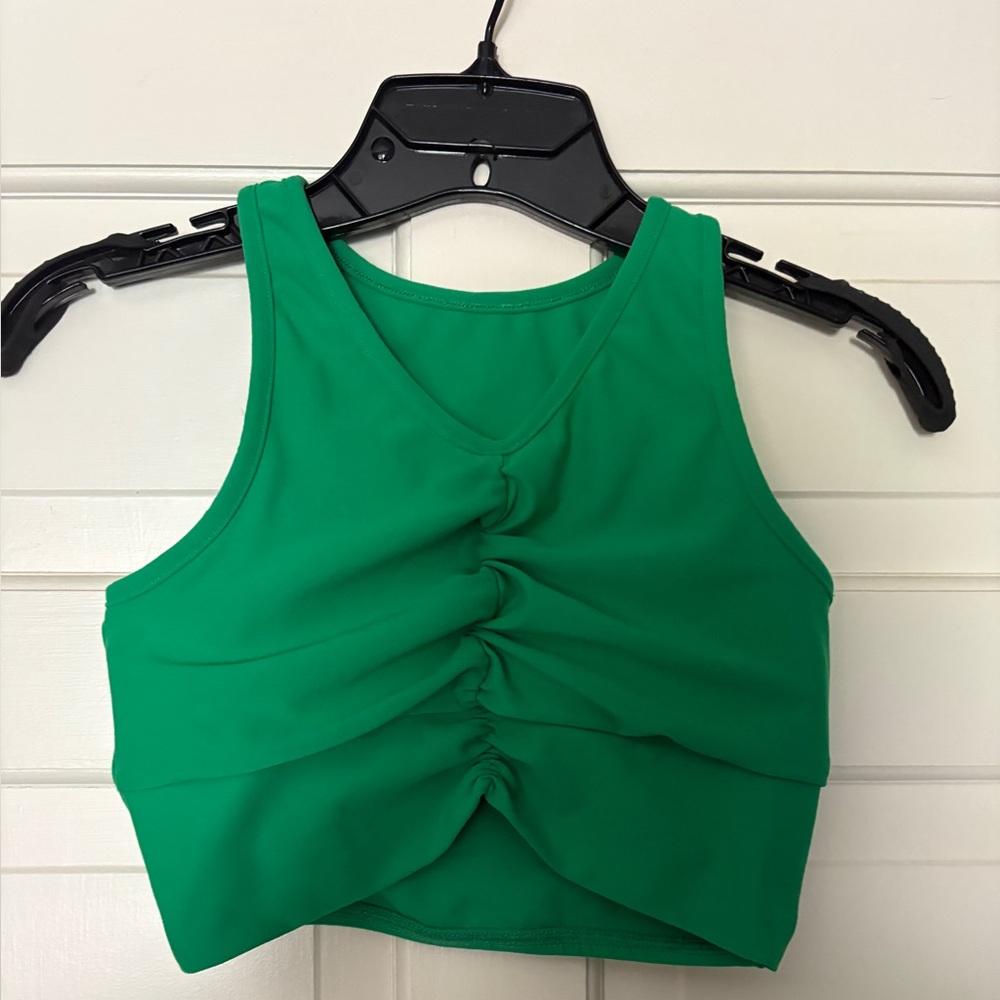Honeycut green dance top AS